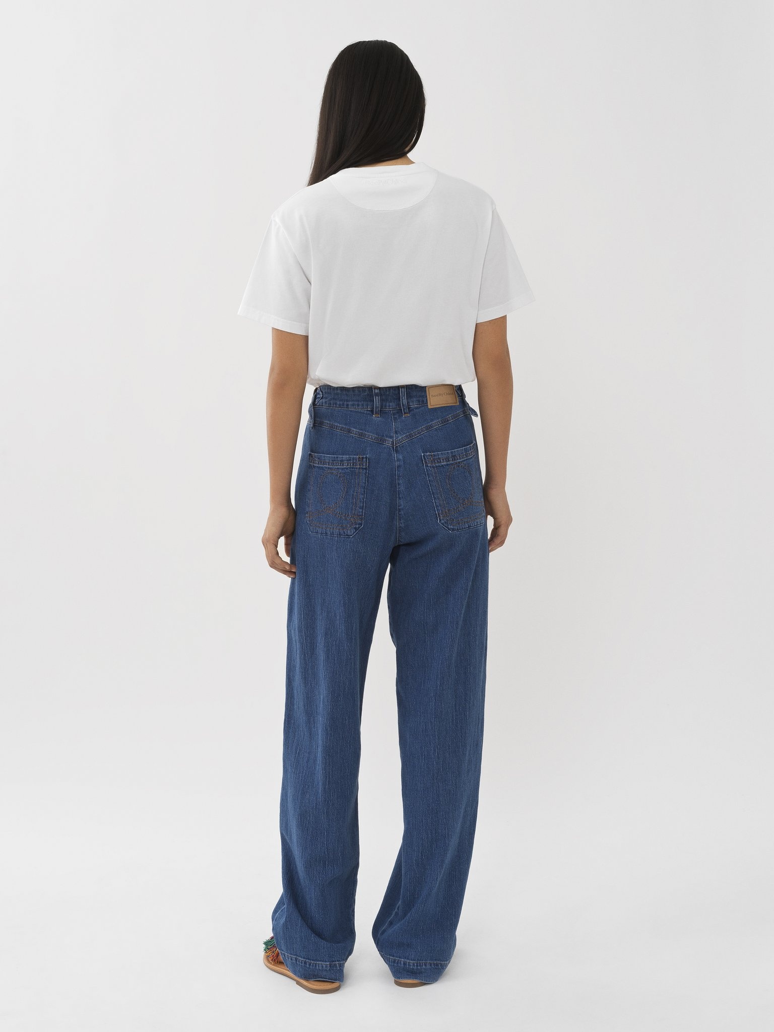 WIDE DENIM PANTS - 6