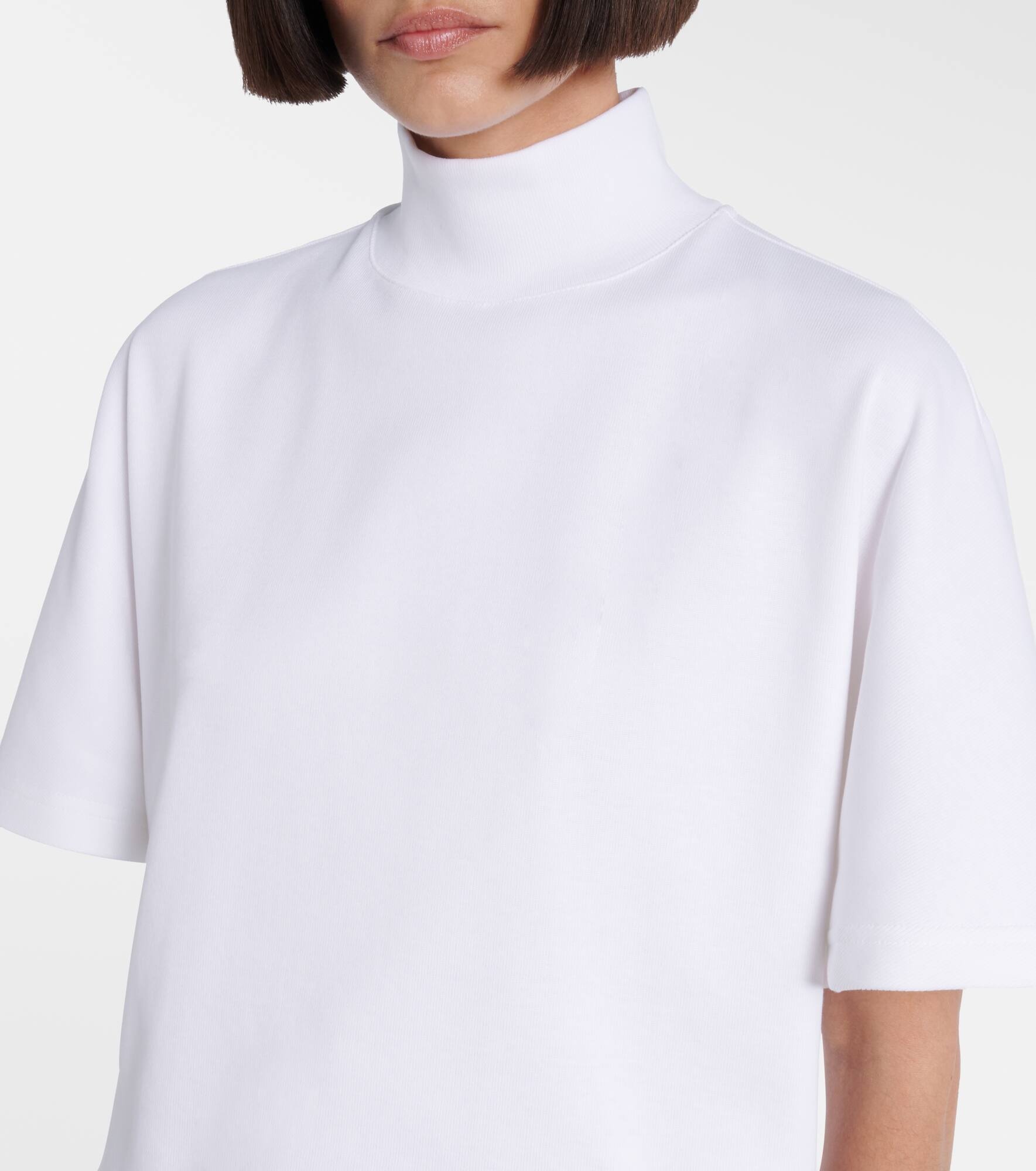 High-neck cotton jersey T-shirt - 4