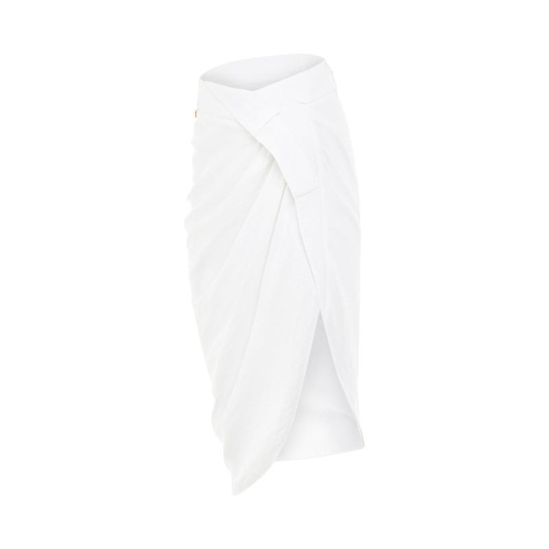 JACQUEMUS La Jupe Saudade Skirt in White outlook