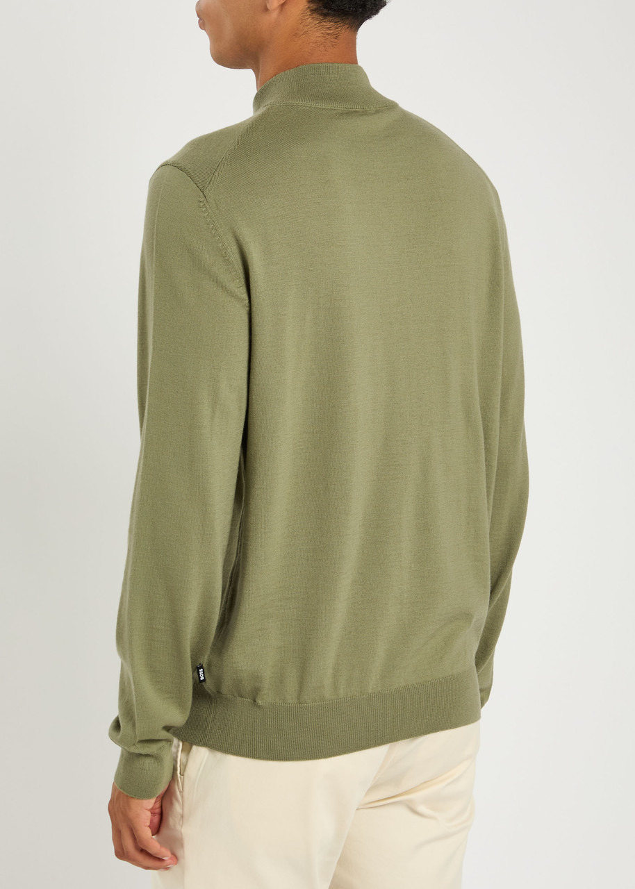 Boss Ebenji Half-zip Fine-knit Polo Jumper - 3