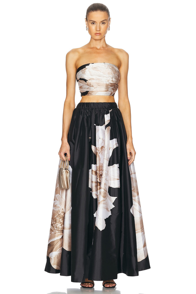 HEMANT & NANDITA Niru Runiruched Bustier Top outlook