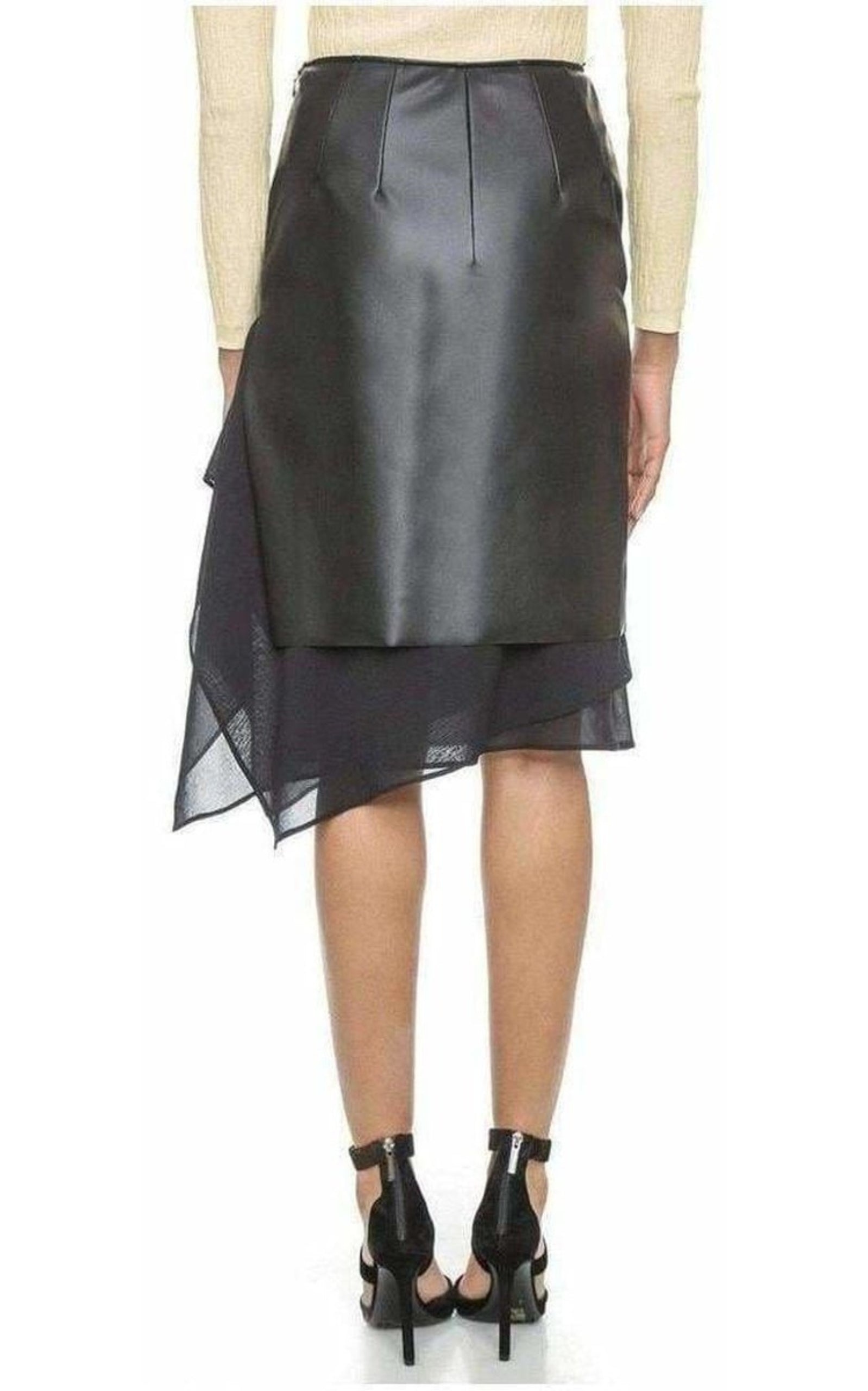 Cedric Charlier - Black Layered Skirt - 5