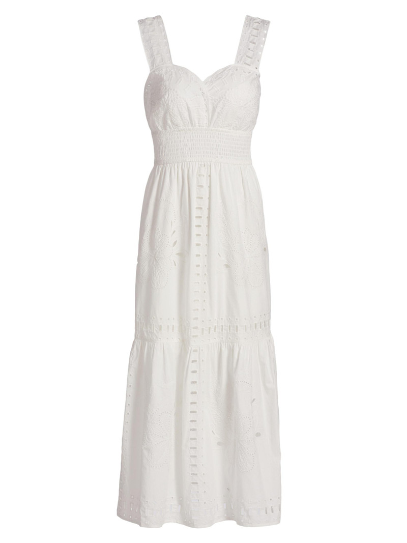 Women's Fawn Cotton Sleeveless Midi-Dress - White 1