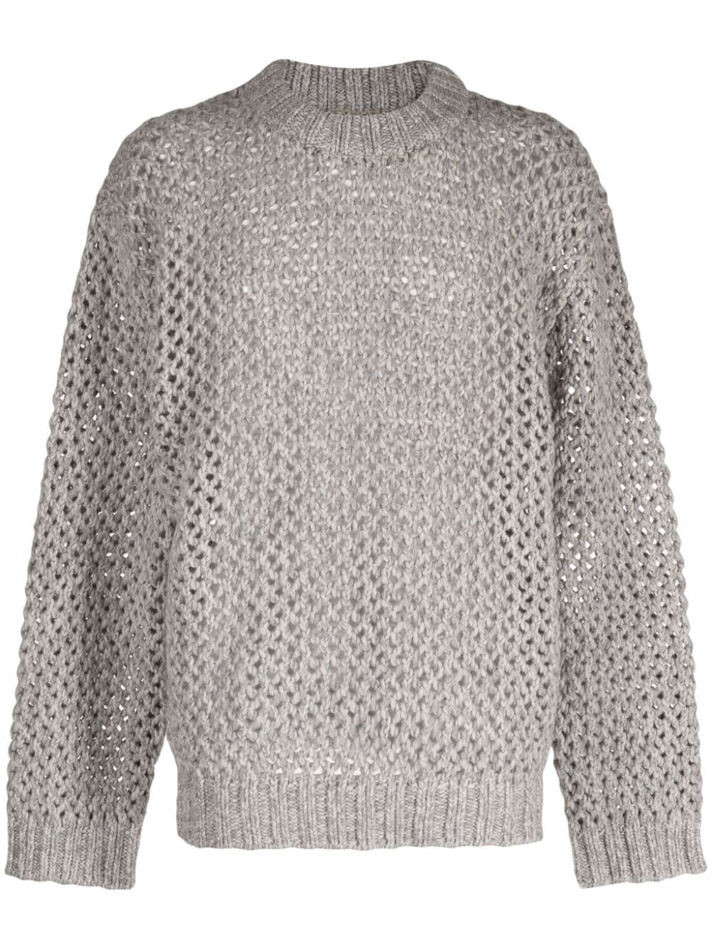 open-knit merino wool jumper - 1