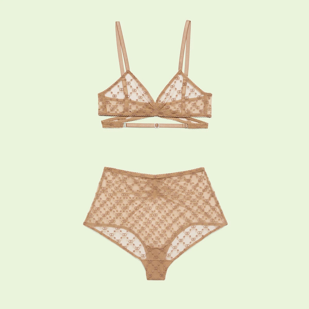 GUCCI GG star tulle lingerie set | REVERSIBLE
