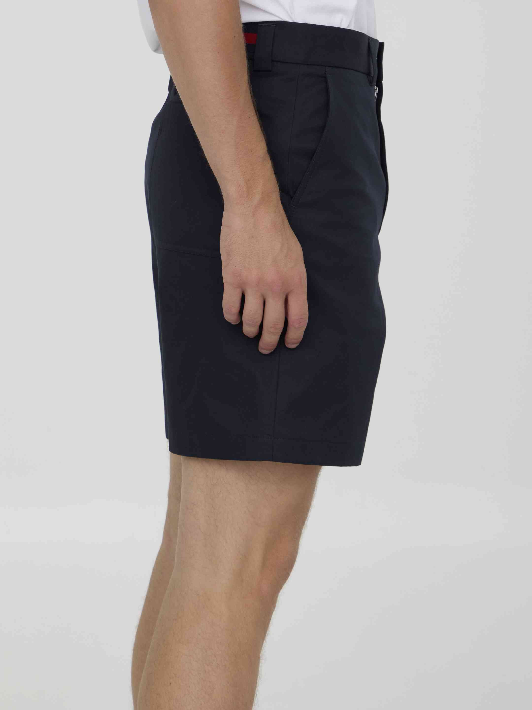 Gucci Men Bermuda Shorts In Double Cotton Twill - 3