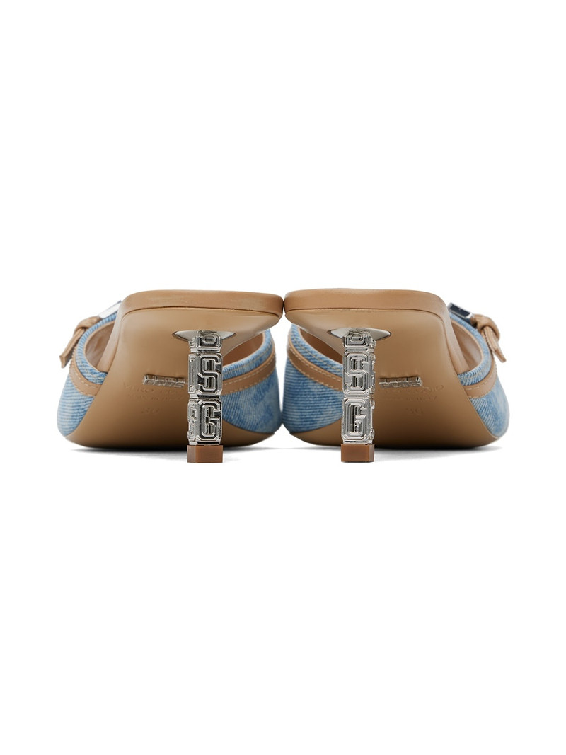 60mm 모노그램-패턴 가죽 mules 2