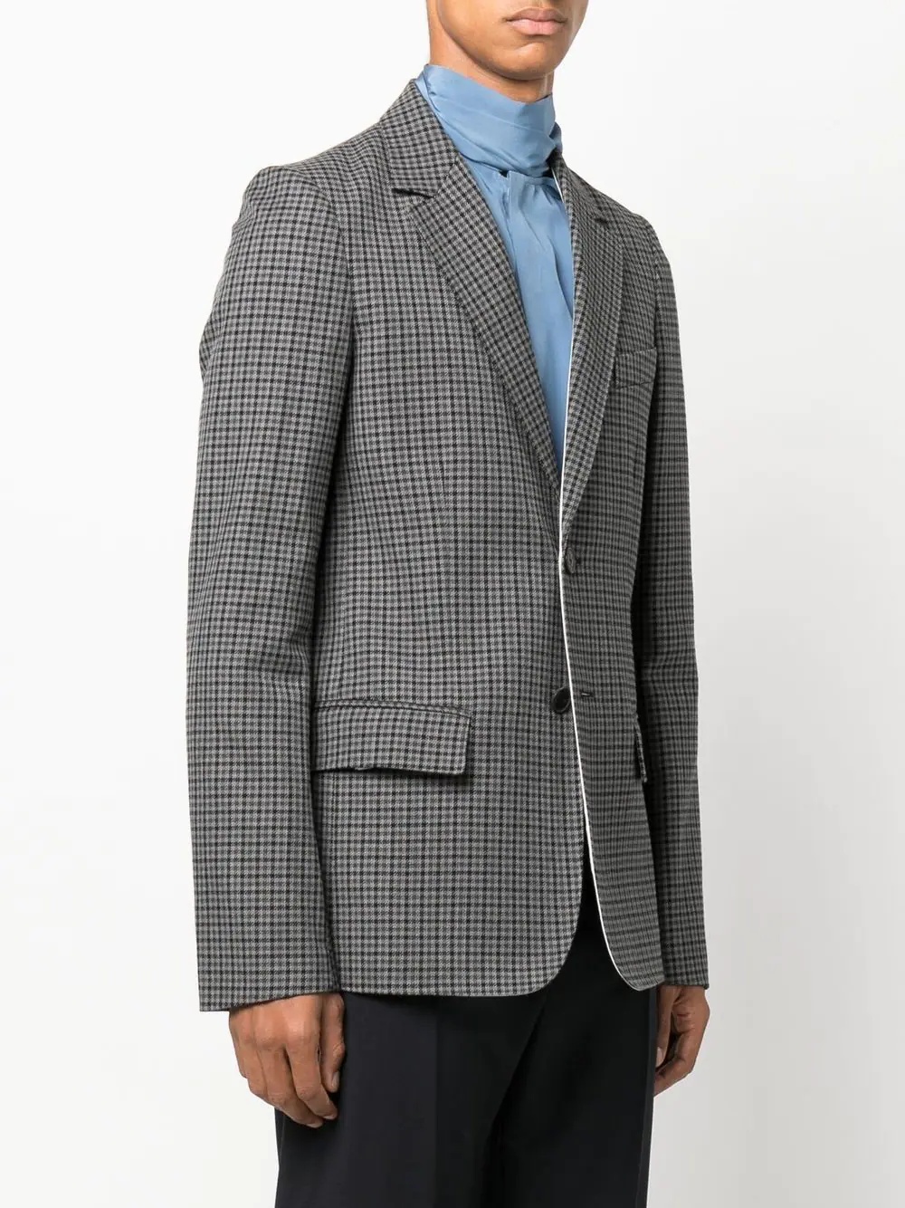 check virgin-wool blazer - 3