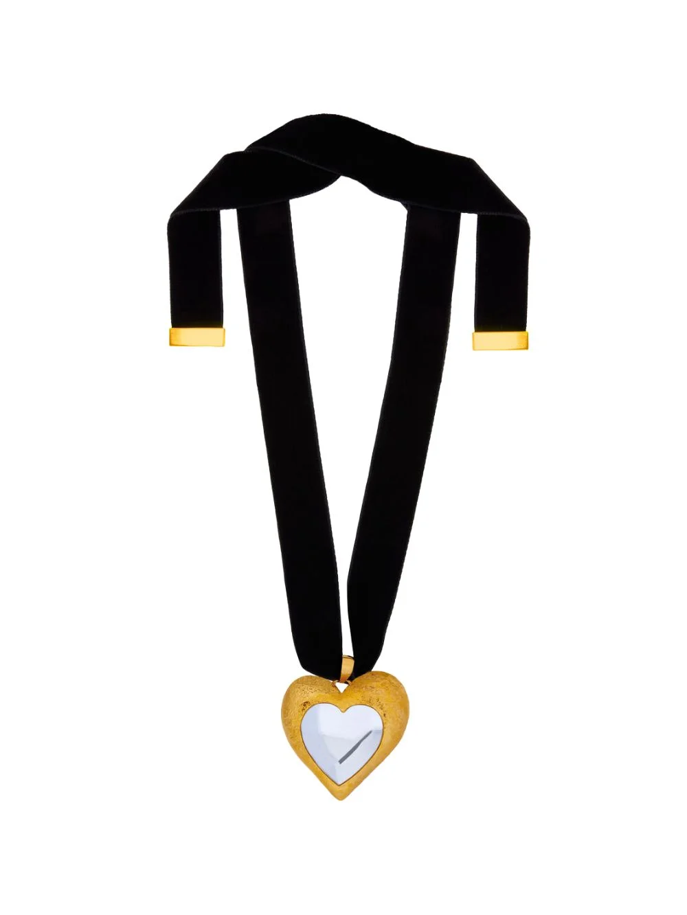 heart-pendant choker necklace - 1