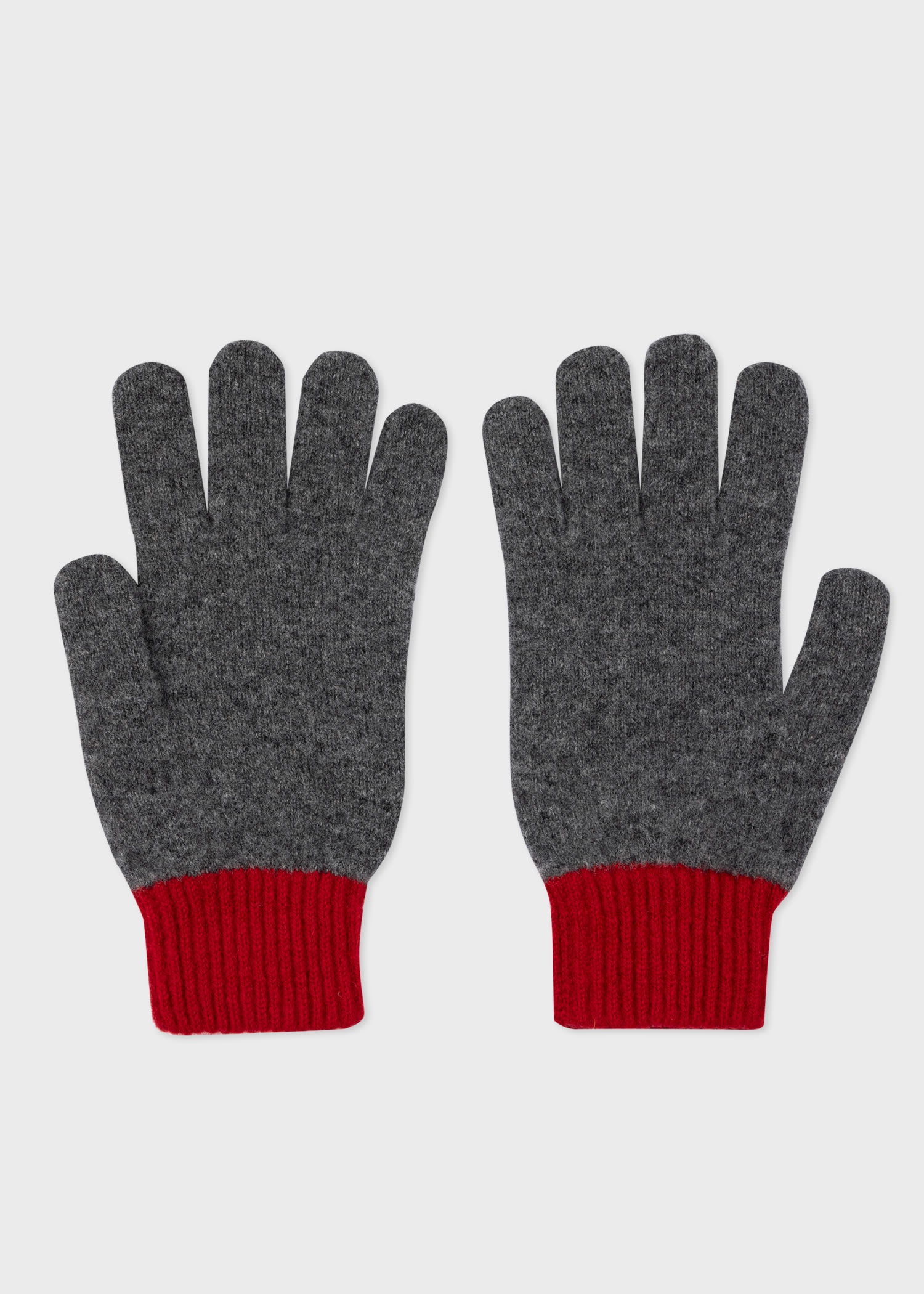 Colour Block Zebra Logo Wool Gloves - 2