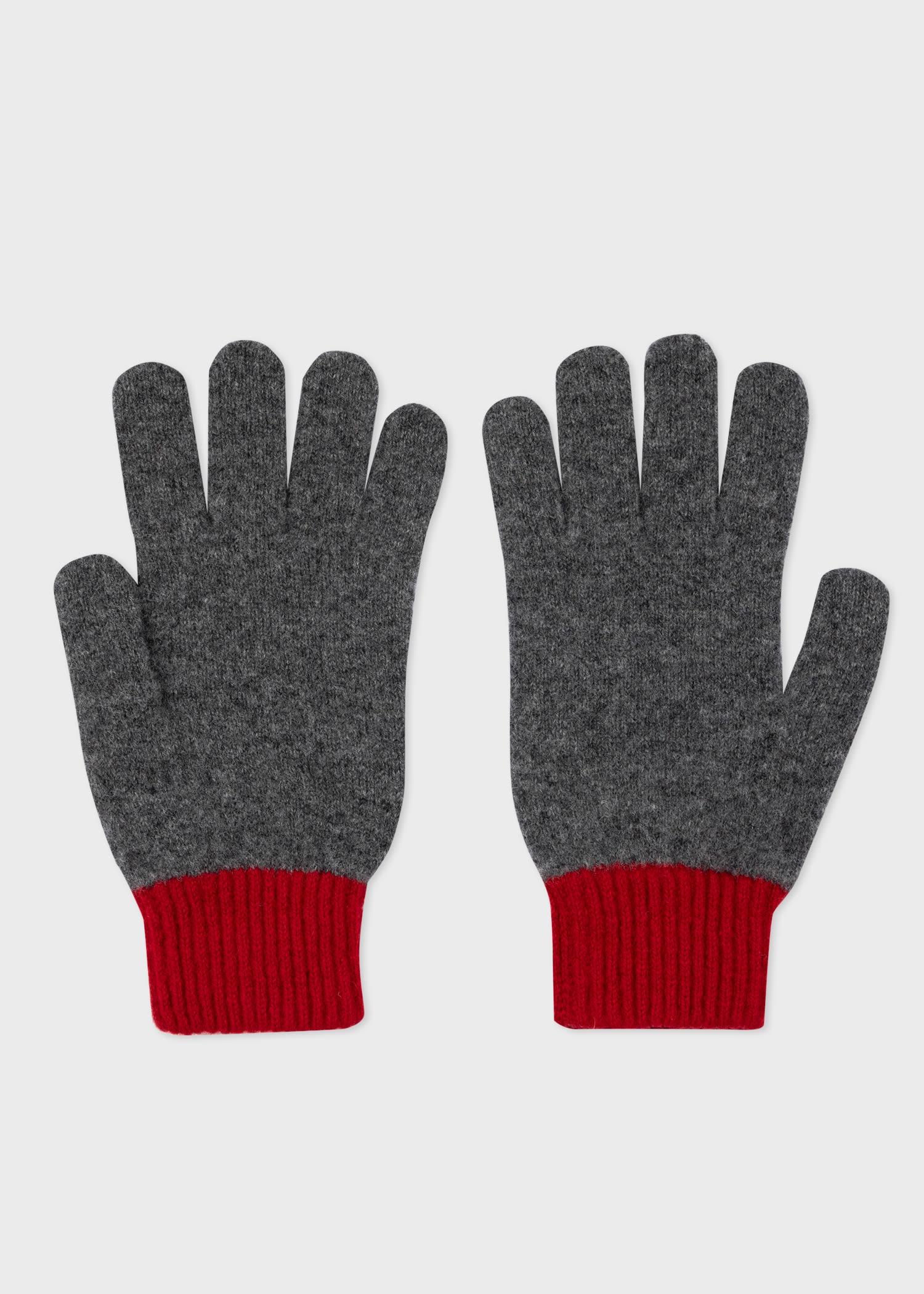 Colour Block Zebra Logo Wool Gloves 2