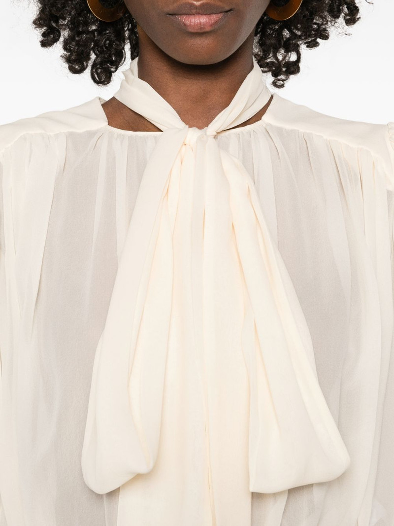 tie-detail pleated top 5