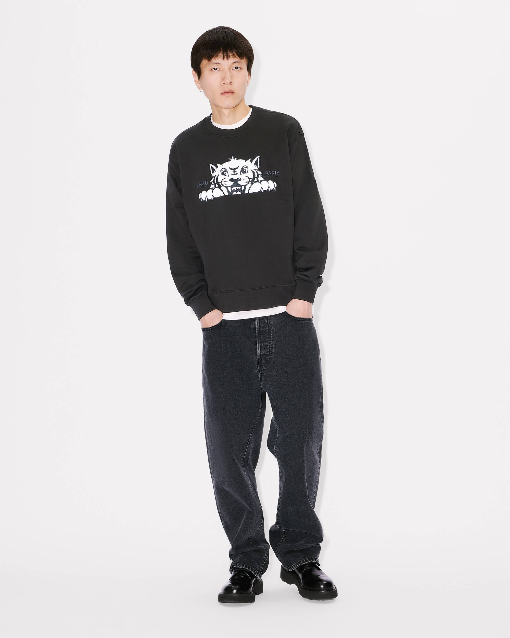 'KENZO Happy Tiger' embroidered sweatshirt in cotton - 5
