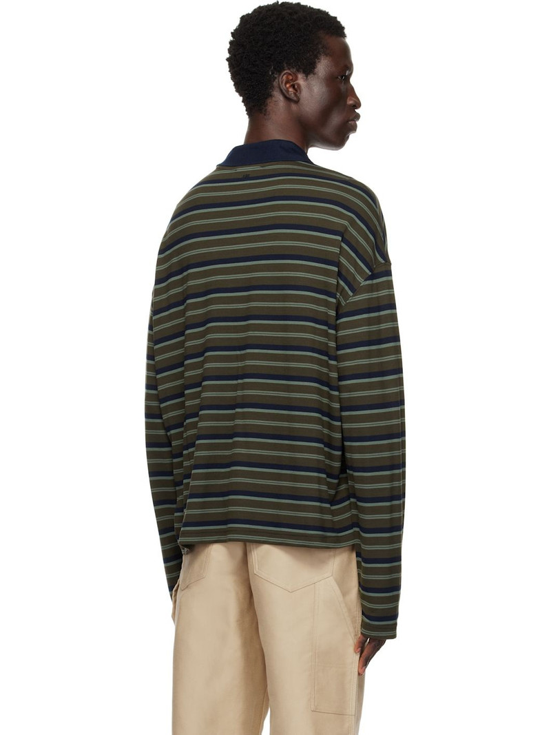 striped lyocell polo shirt 3