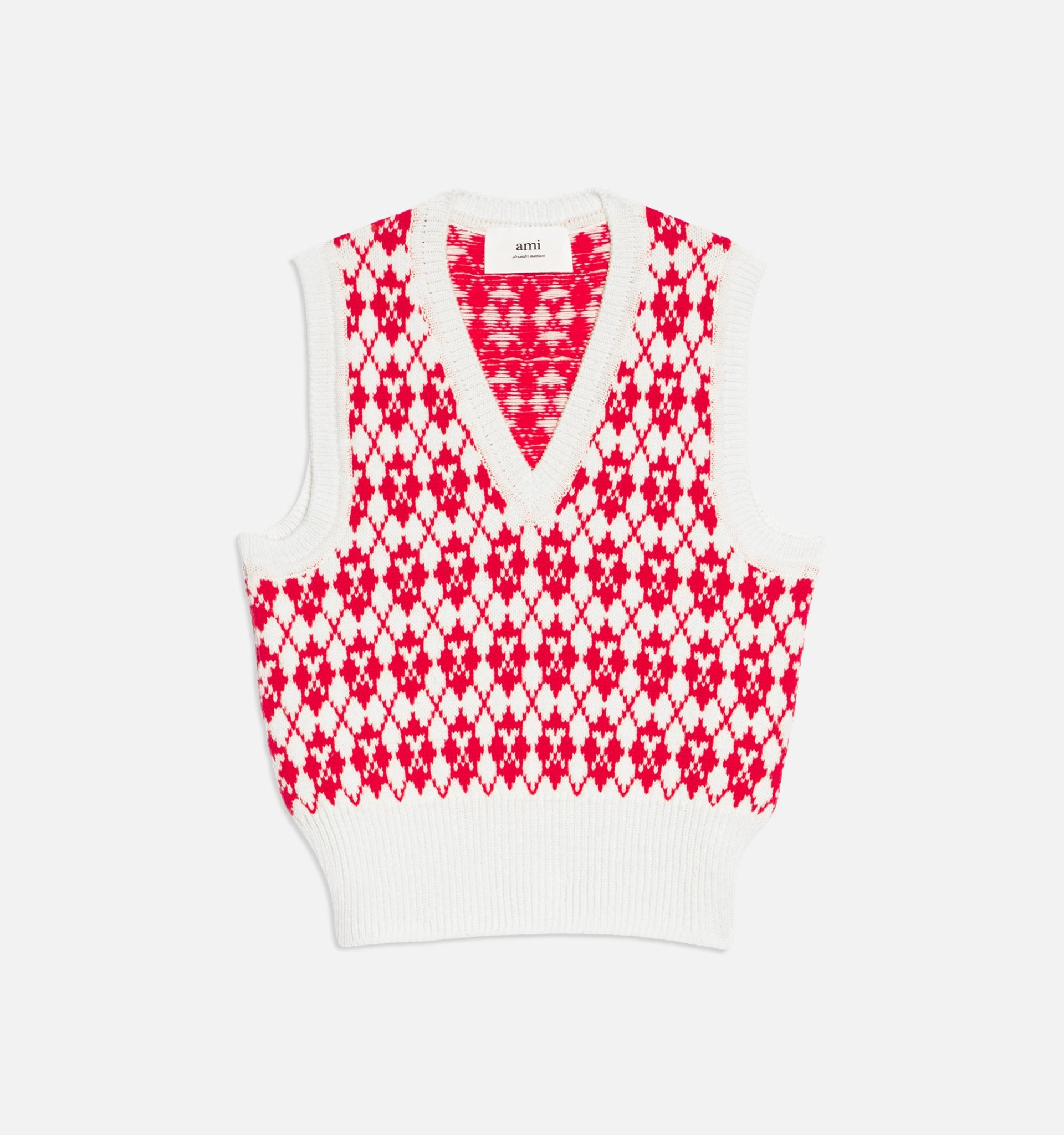Jacquard V Neck Sweater - 2