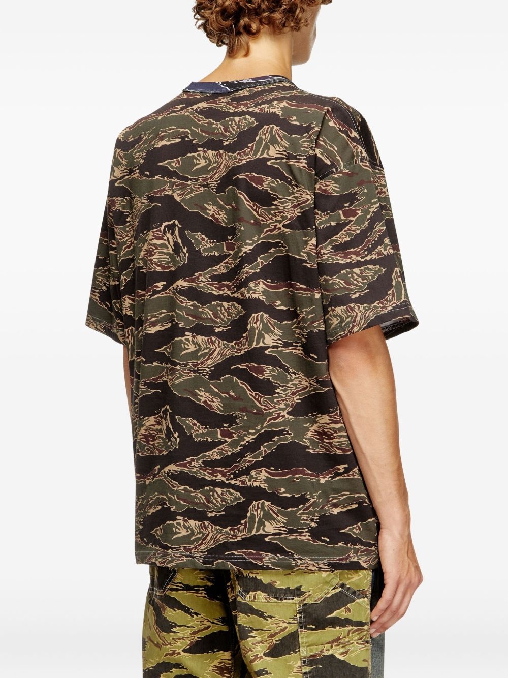 T-BOXT-T22 tiger-stripe logo T-shirt - 4