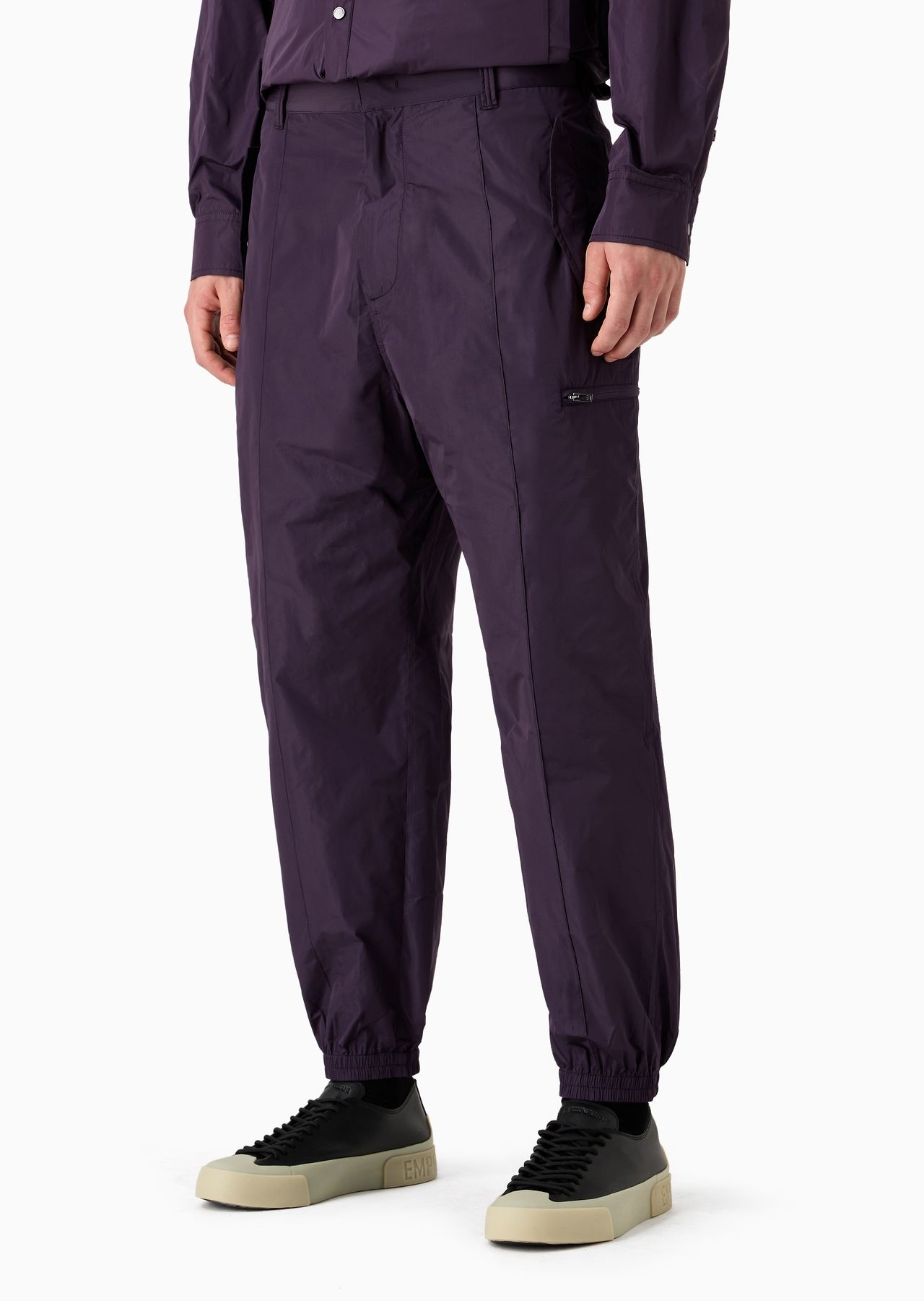 Lightweight nylon trousers with stretch ankle cuffs - 2