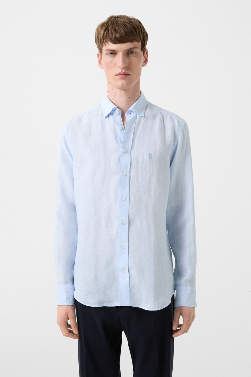 BOGNER Timi linen shirt in Light blue outlook