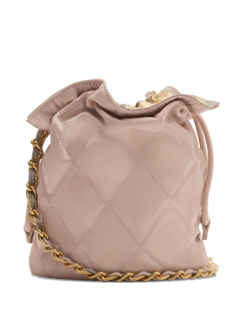 Burberry quilted chain-strap bucket bag outlook