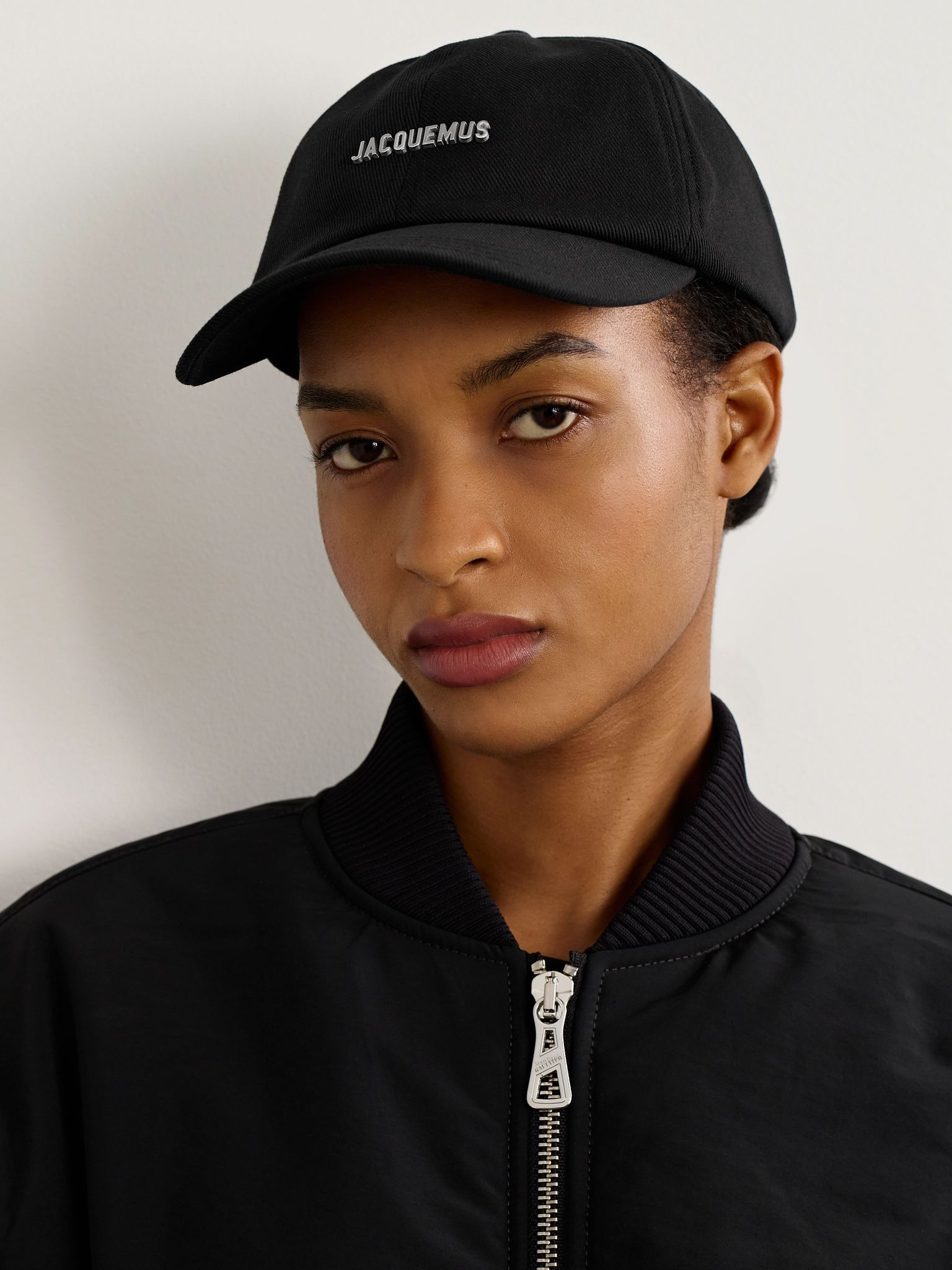 Embellished cotton-twill baseball cap Black - 2