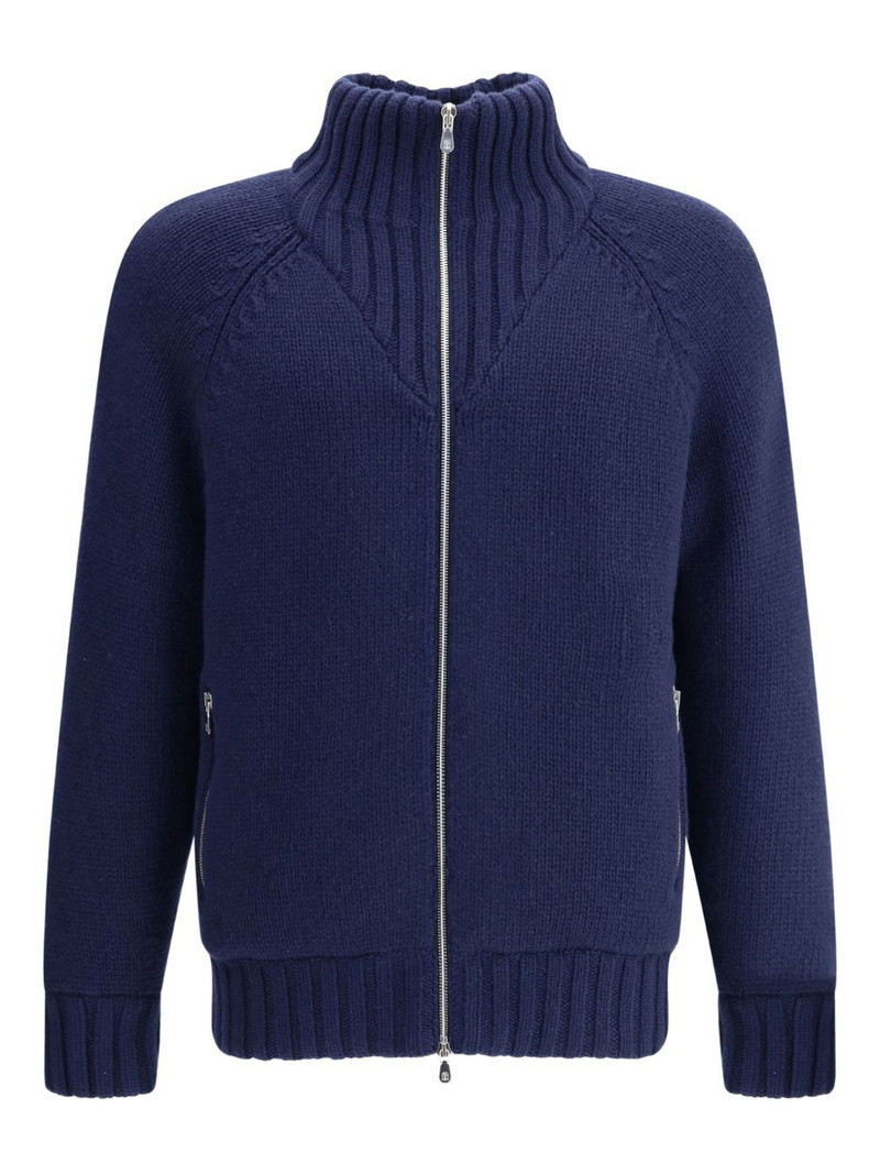high-neck zip-front cashmere jacket 1