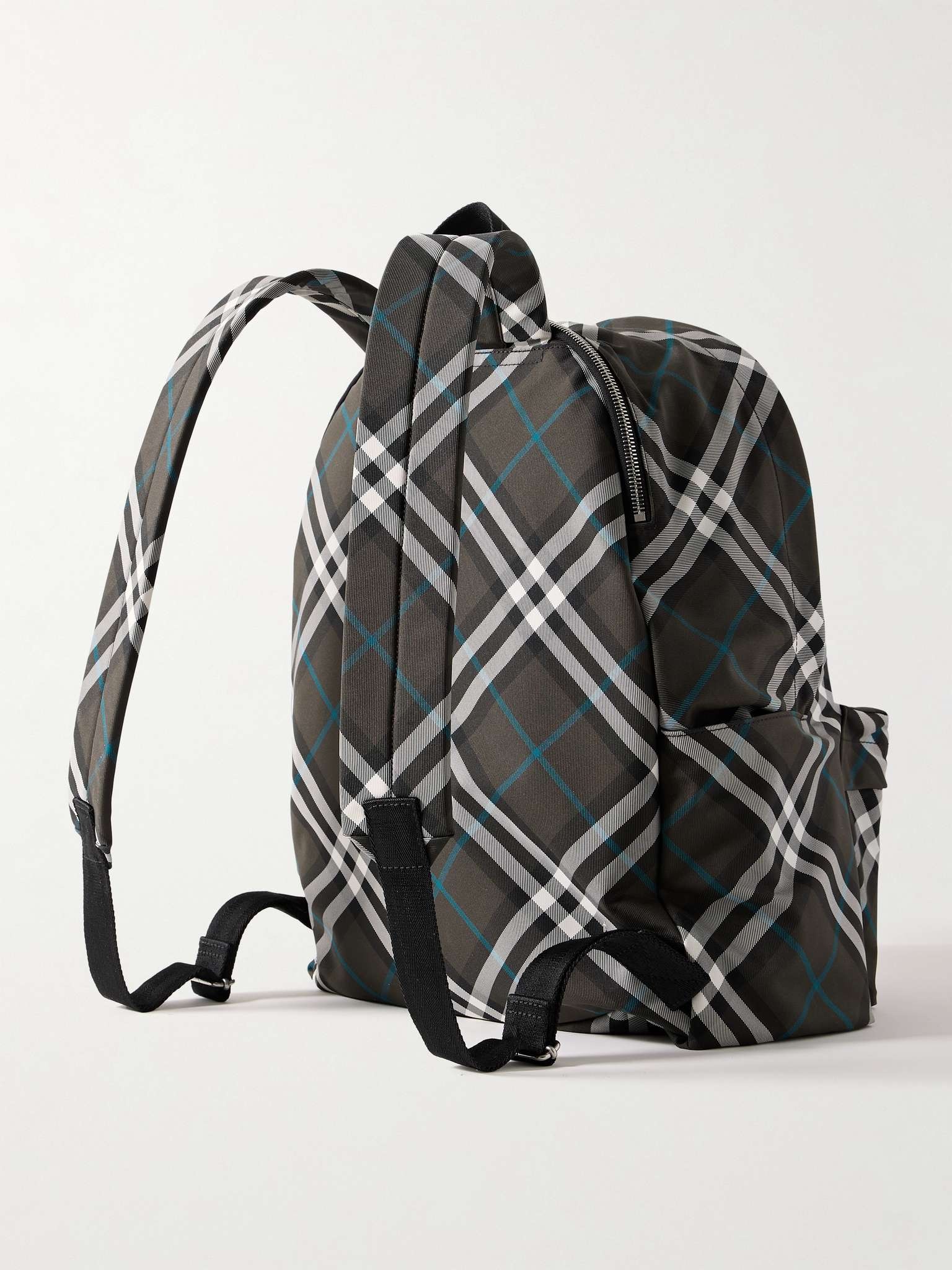 Logo-Embroidered Checked Coated-Canvas Backpack - 4