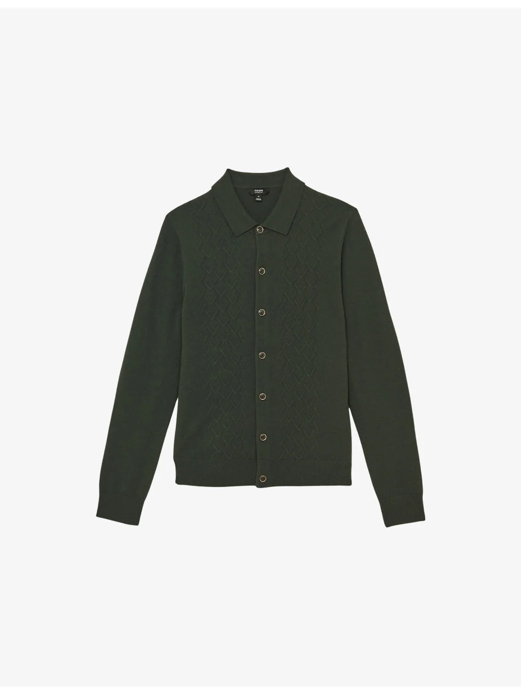 Gideon V-Stitch Wool Knitted Cardigan - 1