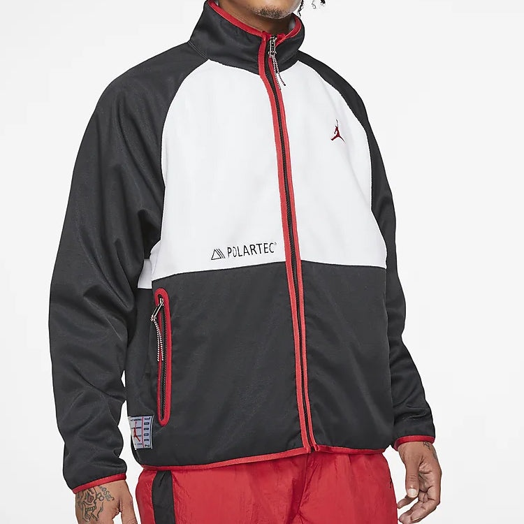 Air Jordan AJ11 Polartec Top Jacket 'Black White Gym Red' CU1495-010 - 3
