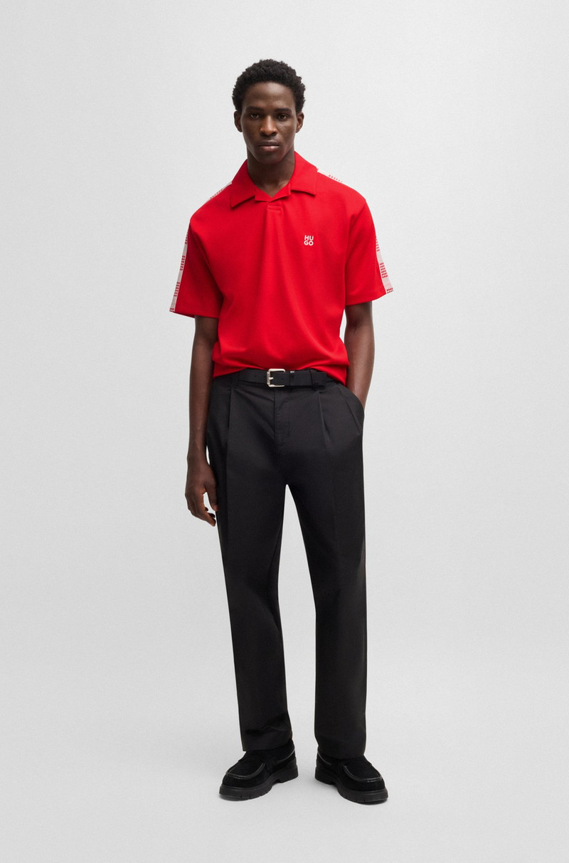 HUGO POLO SHIRT WITH CHECKED TAPE outlook