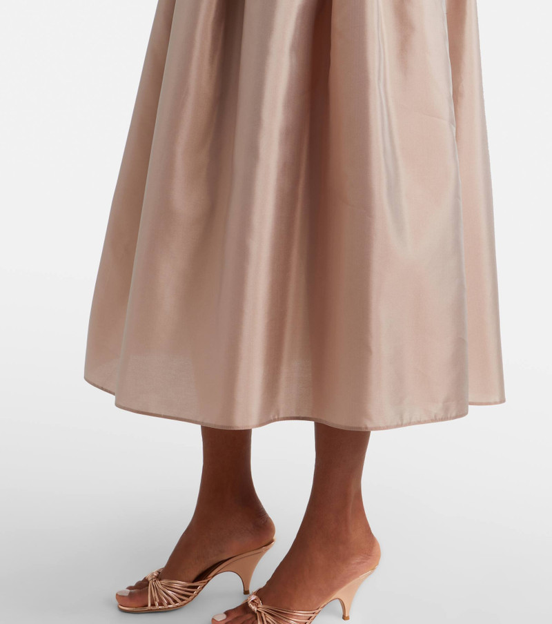 Effetto pleated taffeta midi skirt 5