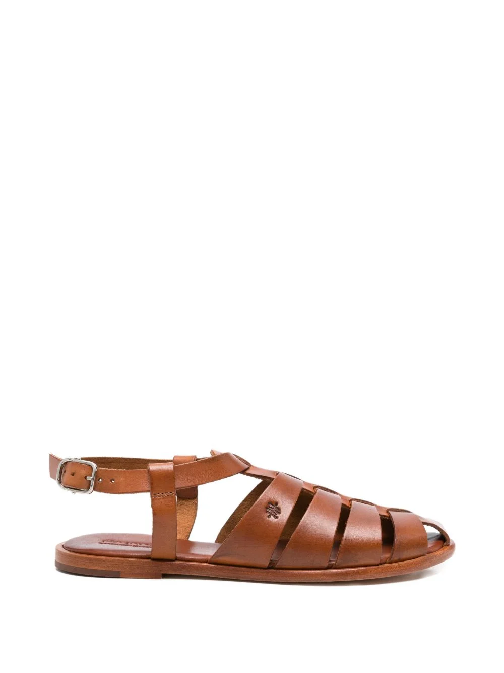 woven buckle-fastening sandals - 1