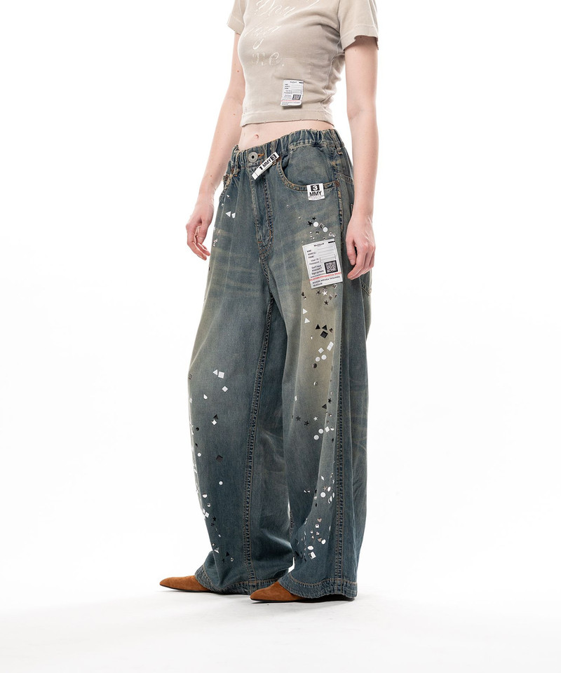 Embellished Denim Pants 10