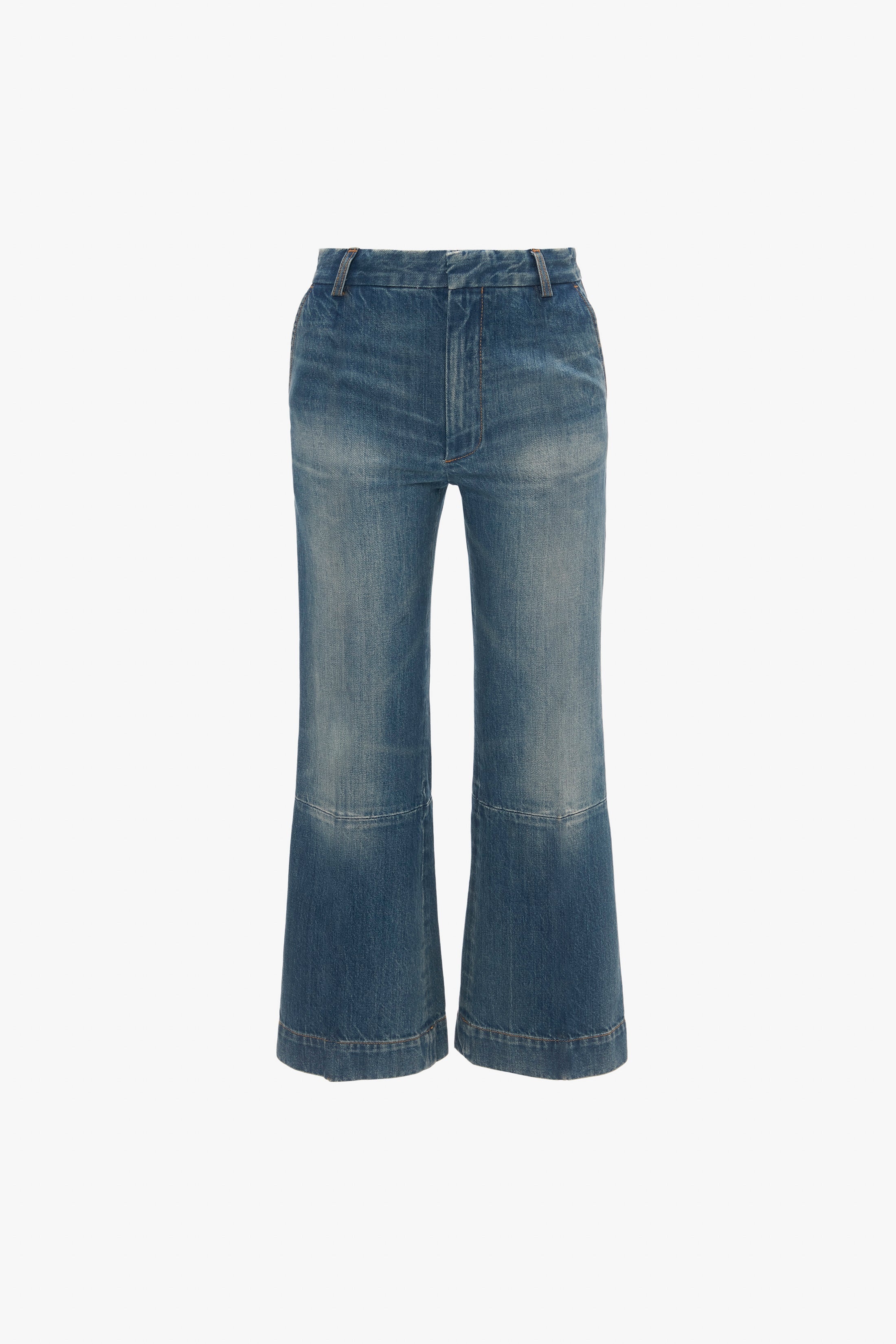 Cropped Kick Jean In Indigrey Wash - 1