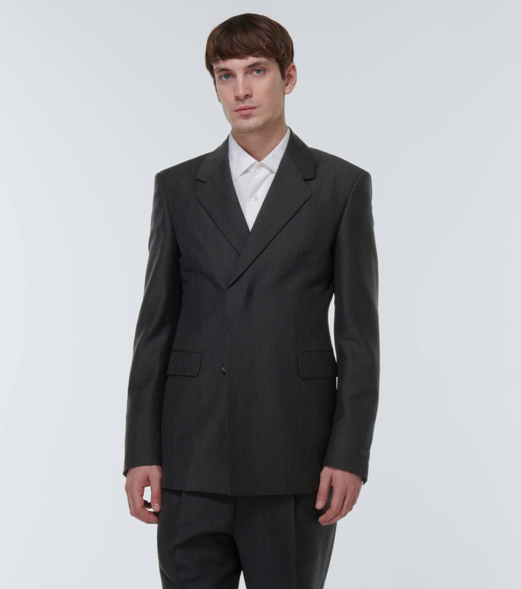 Double-breasted mohair and wool blazer - 3