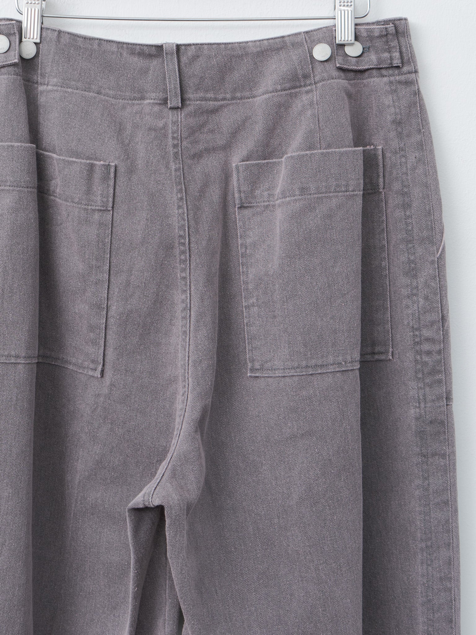 Cotton 1 Tuck Wide-Leg Baker Pants - Dusty Pink - 10