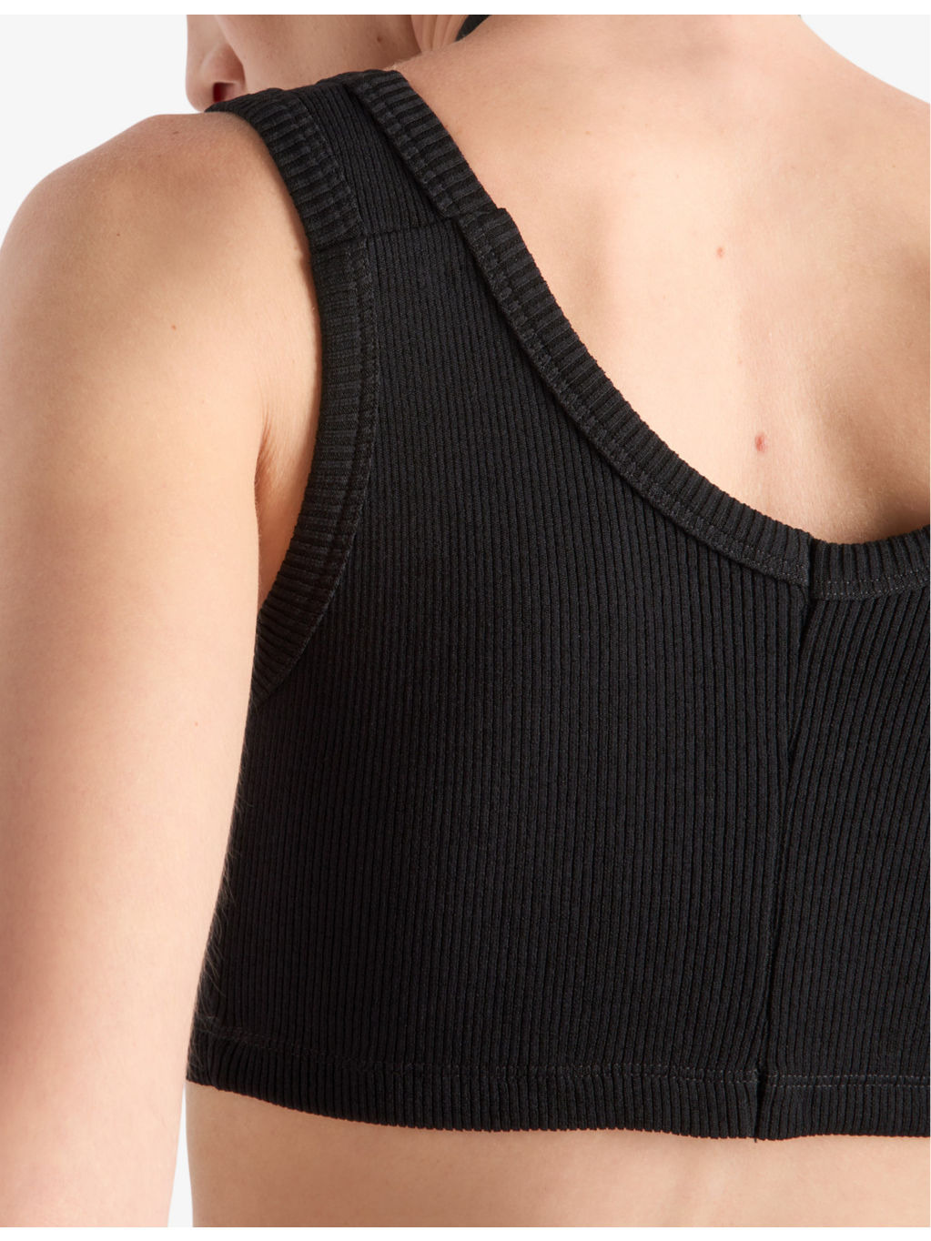 Logo-plaque cropped cotton-jersey tank top - 4