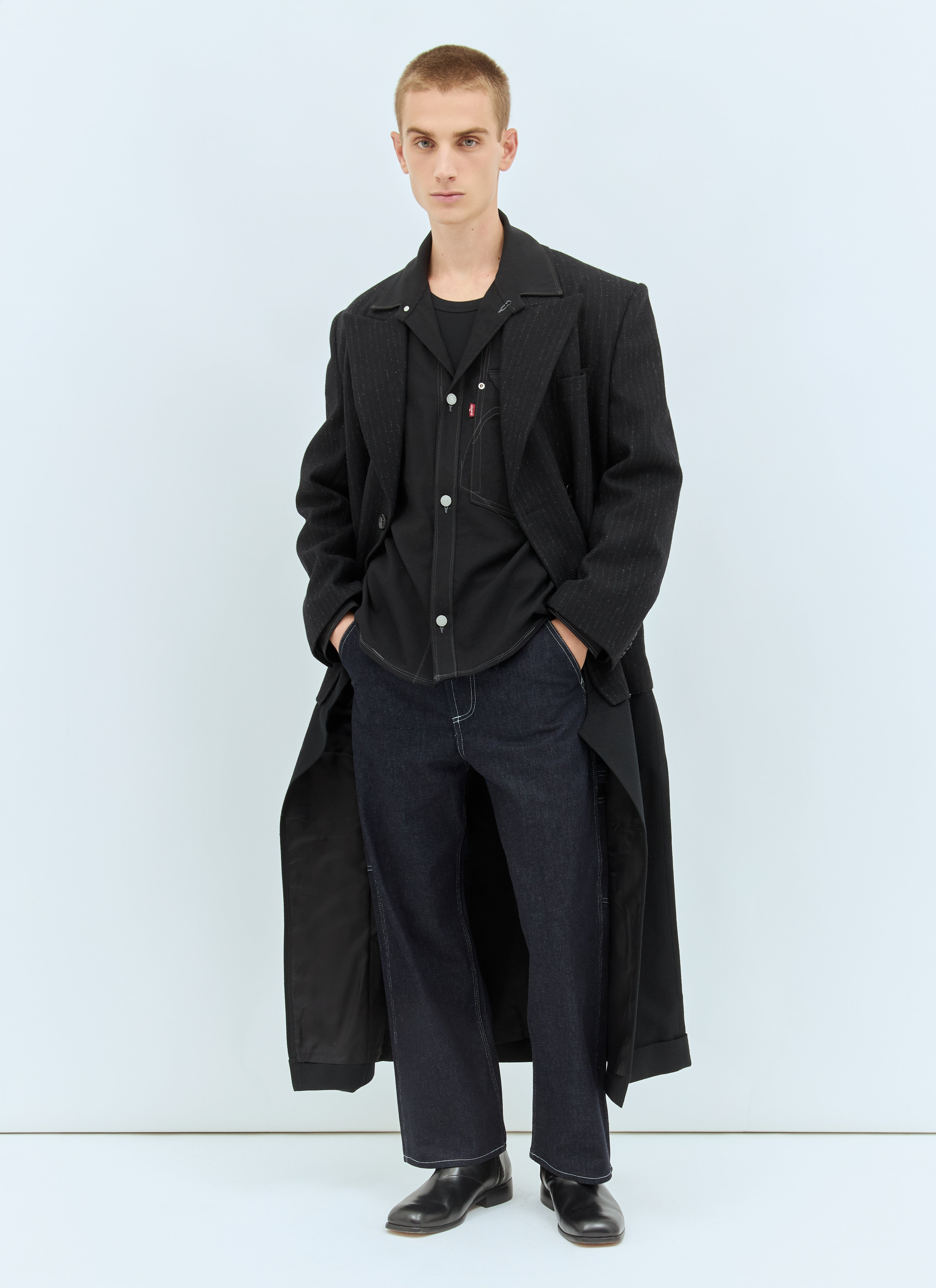 Junya Watanabe Men Topstitched Wool-Blend Jacket - 2