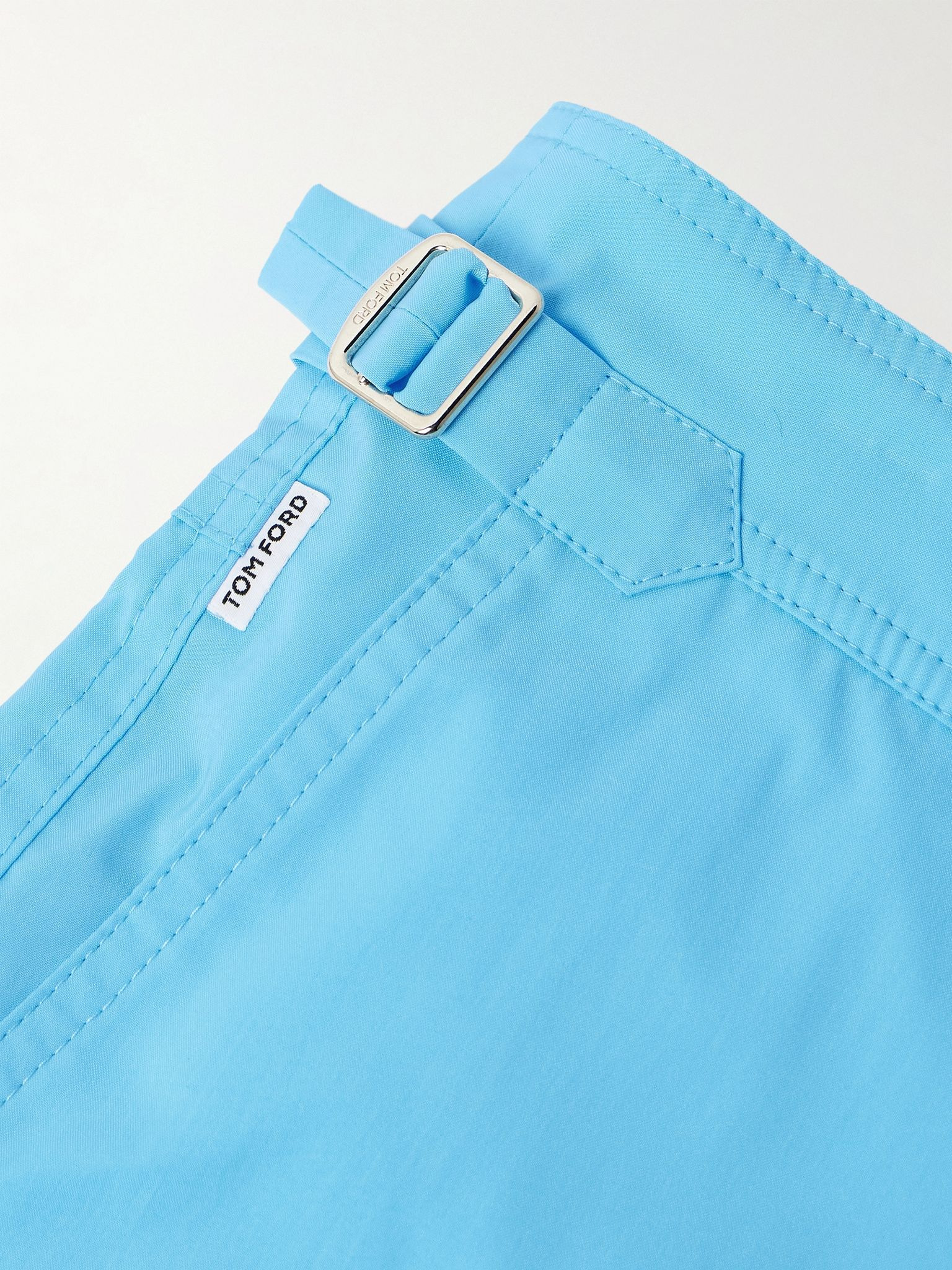 Slim-Fit Short-Length Swim Shorts Blue - 4