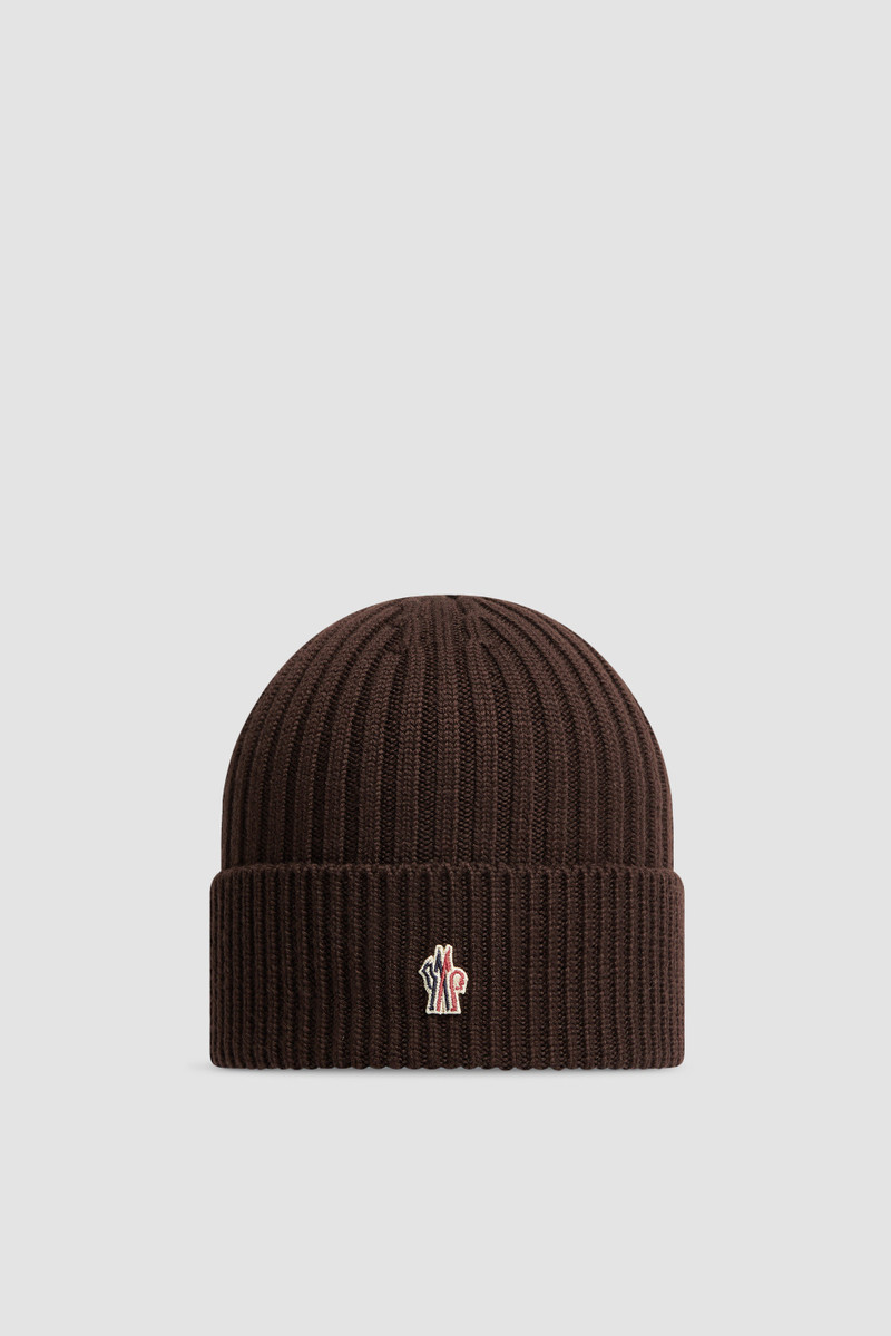 Ribbed Knit Wool Beanie - 1