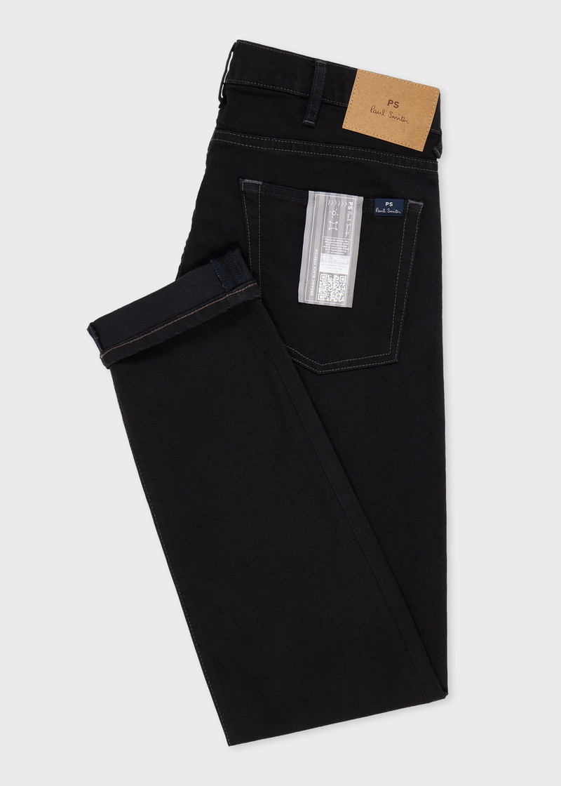 Paul Smith Tapered-Fit 'Organic Black Stretch' Jeans outlook