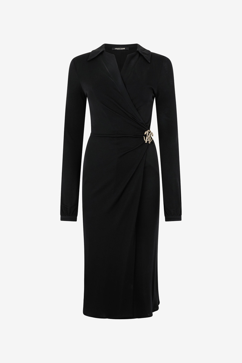 Midi Dress With Mirror Snake Monogram 1