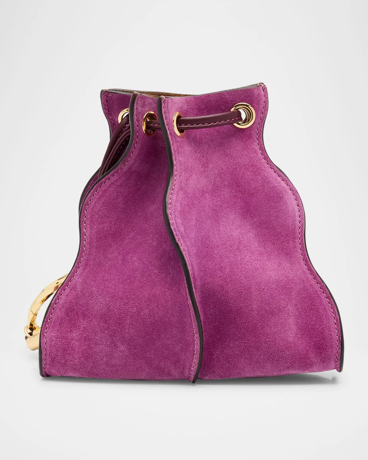 Adria Mini Pleated Wave Suede Crossbody Bag - 1