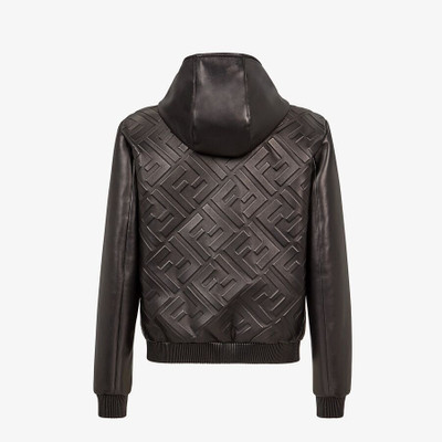 FENDI Black leather jacket outlook