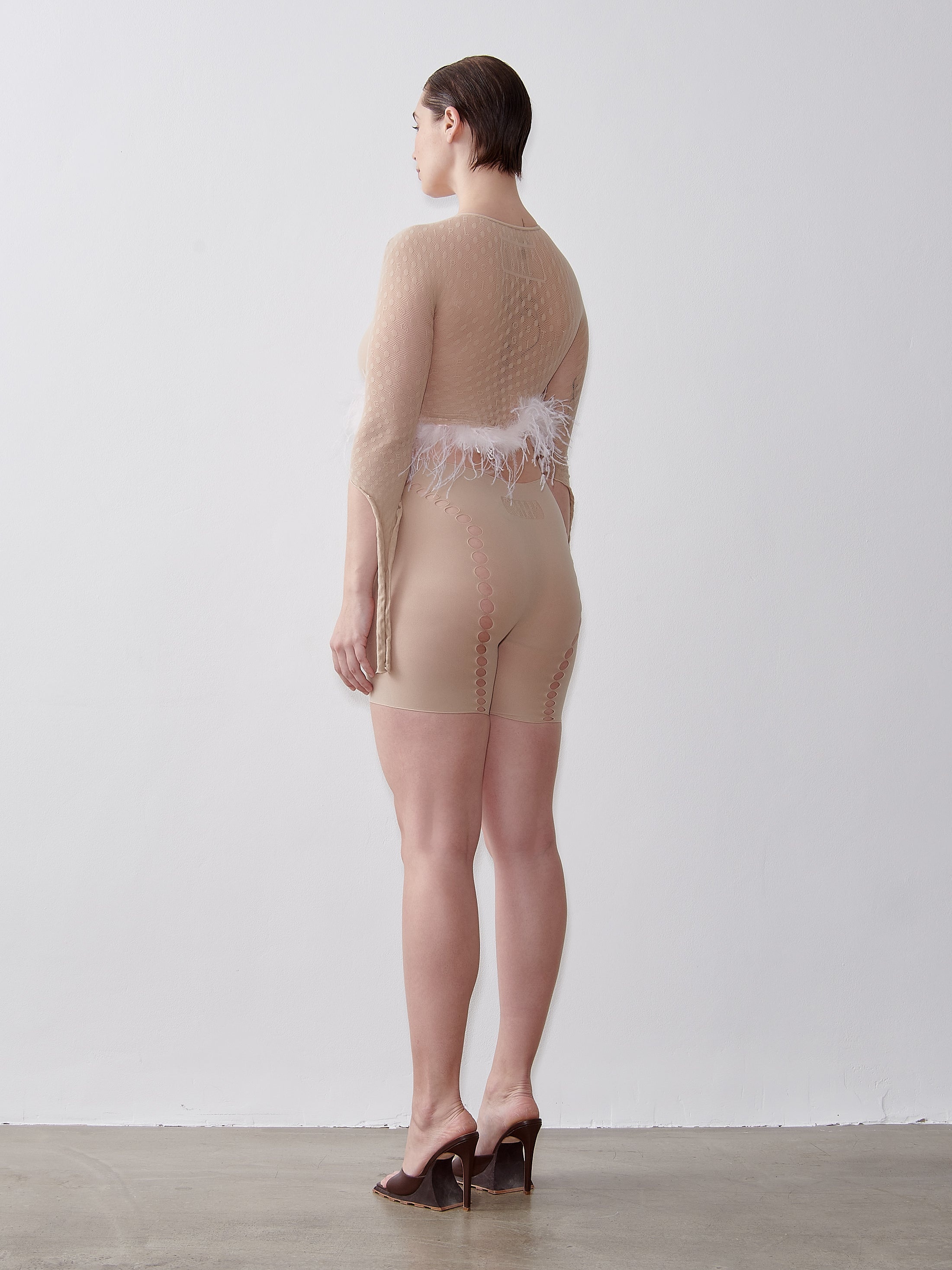 FEATHER MIRA TOP TAUPE - 3