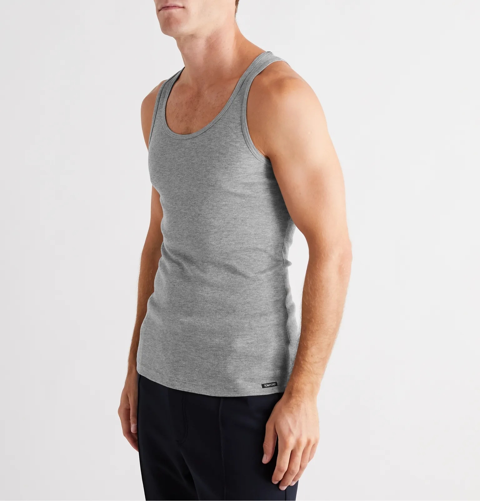 Ribbed Cotton and Modal-Blend Tank Top - 13