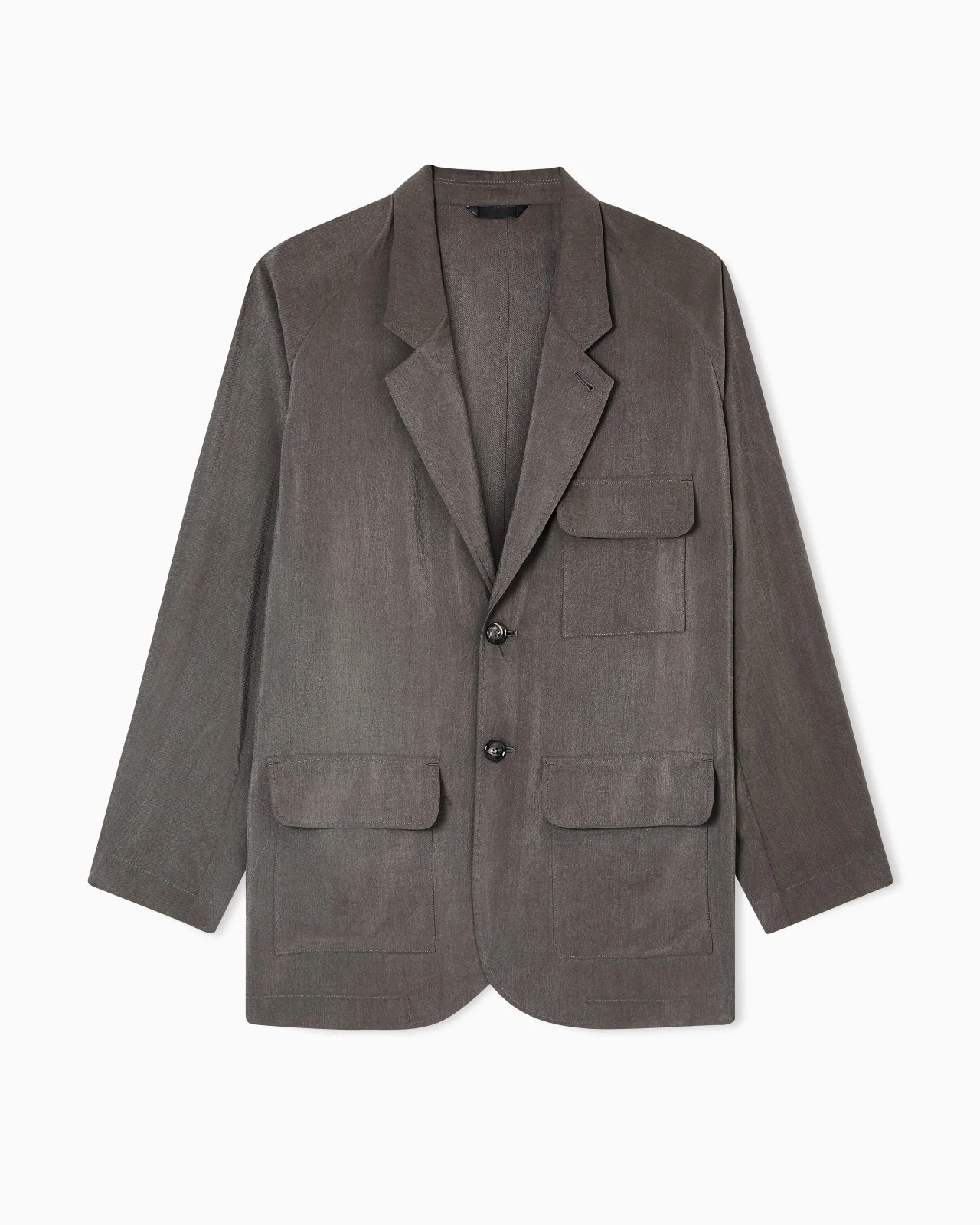 WASHED SILK SINGLE-BREASTED JACKET - 1
