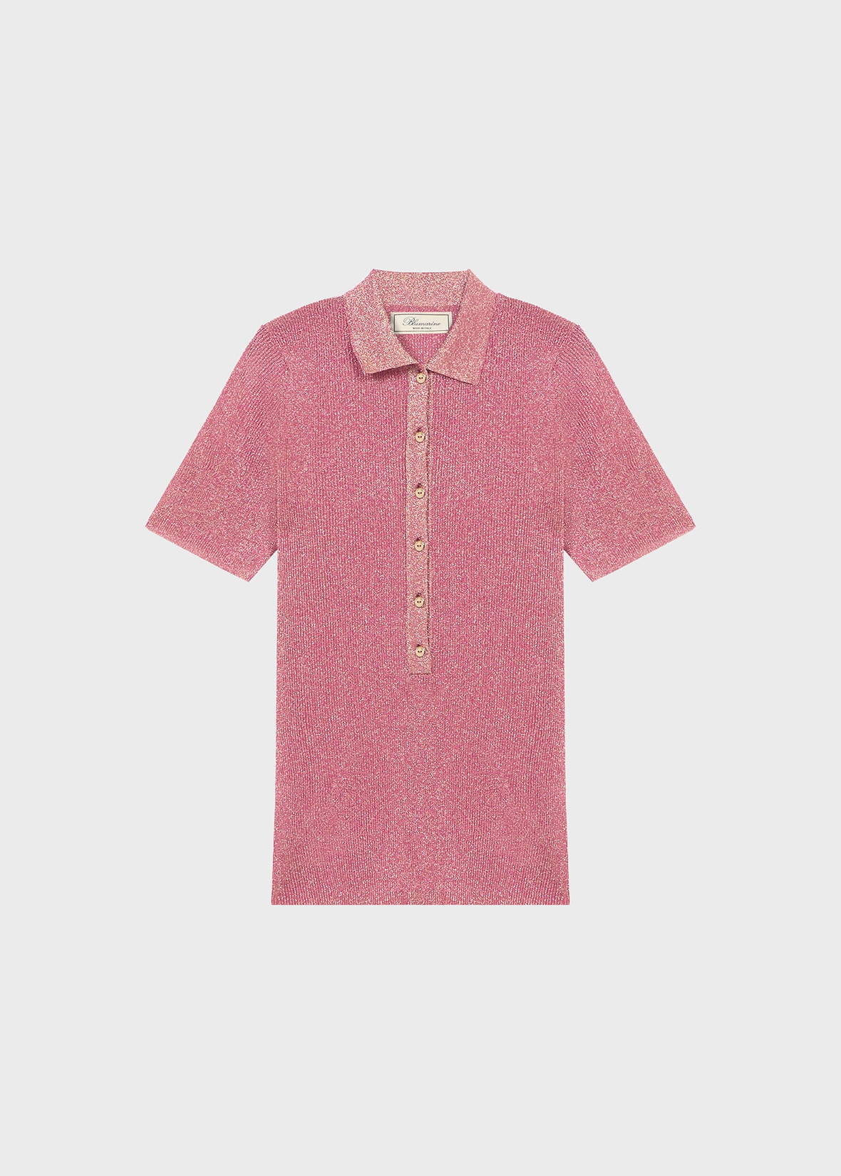 POLO SHIRT IN KNITTED LUREX - 1