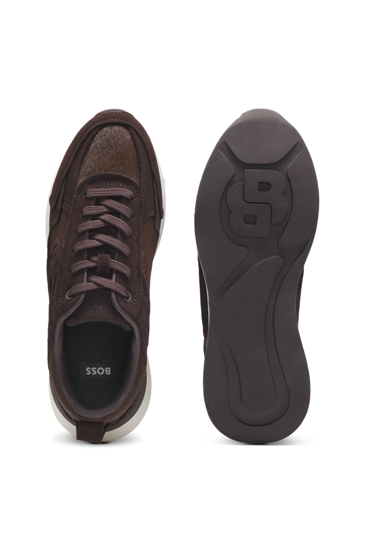 TRAINERS IN SUEDE AND CALF-HAIR LEATHER - 5
