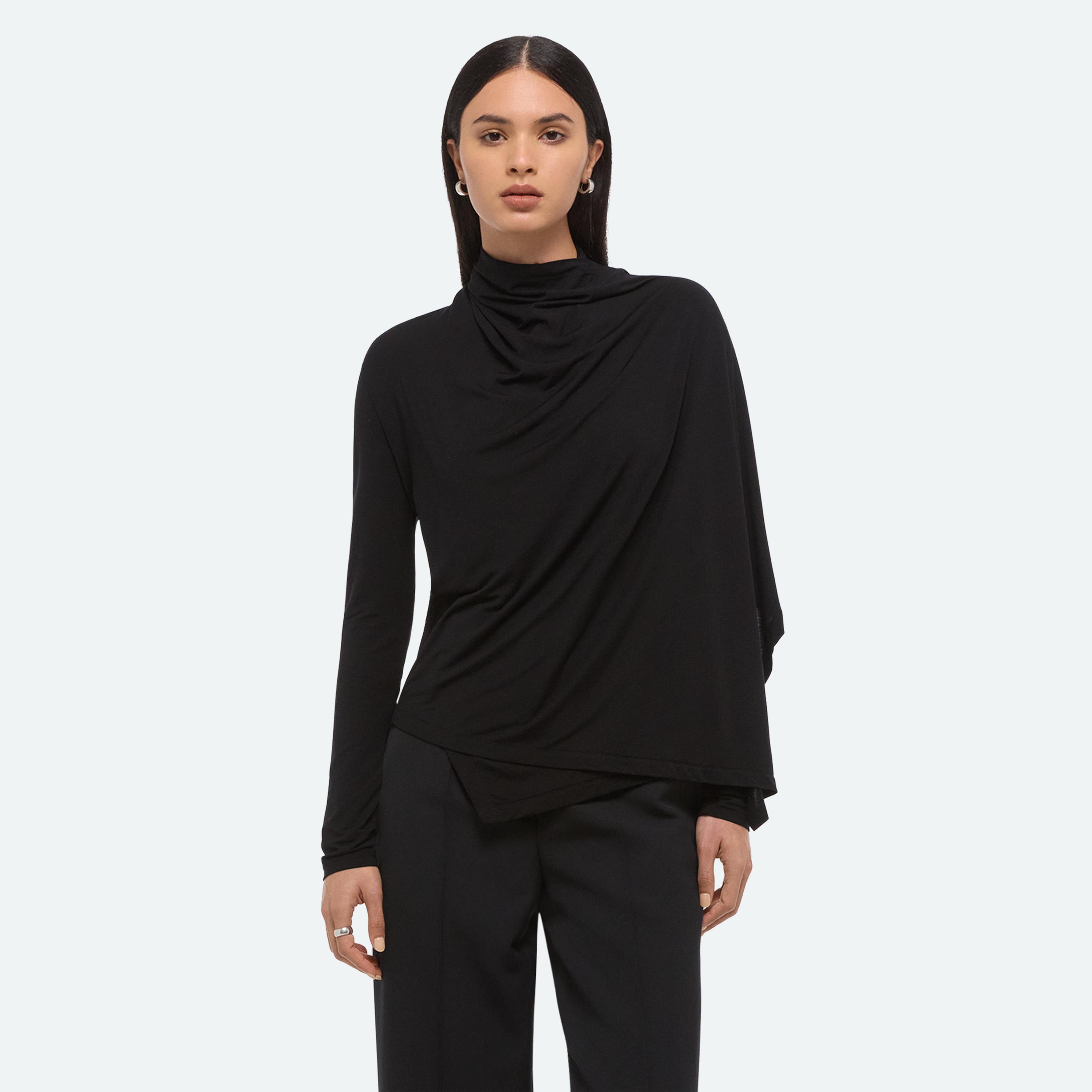 LONG-SLEEVE SCARF TOP - 8