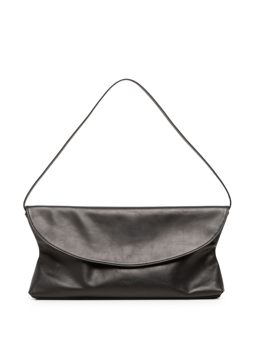 logo-debossed leather clutch bag - 3